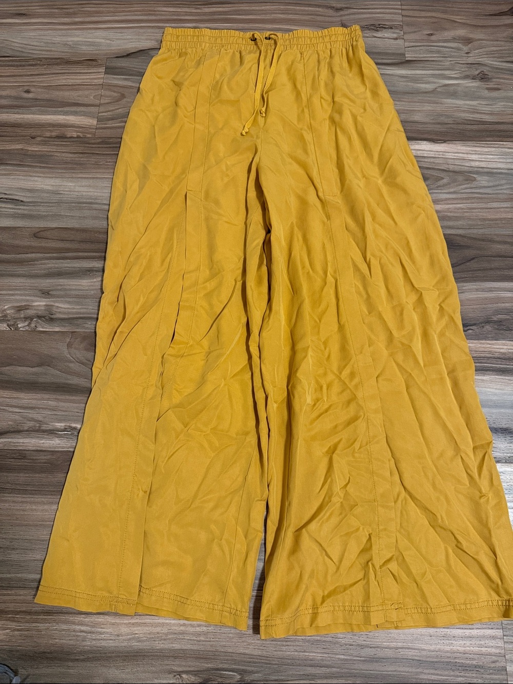FP Movement Slit Wide Leg Pants Women S ABS Tracker Mustard Lyocell Front Slit